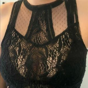 Black lace top